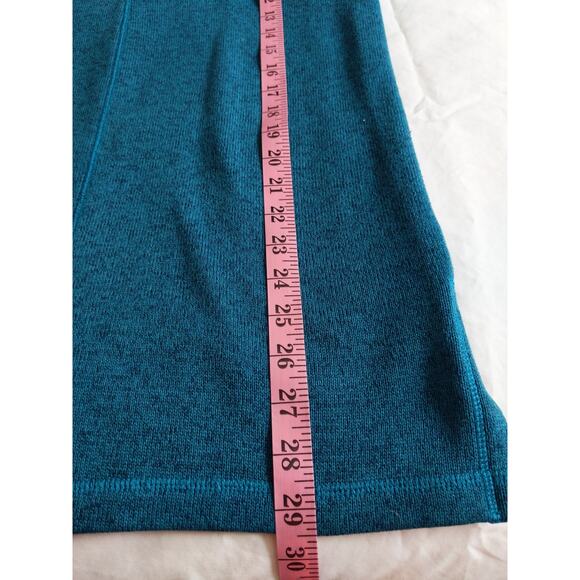 Lands' End Sport Women's Medium Turquoise Fleece Cowl Neck Pullover - Picture 7 of 7